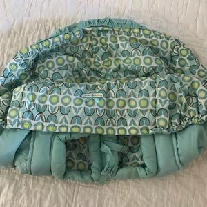 Shopping cart seat cover. Green/blue